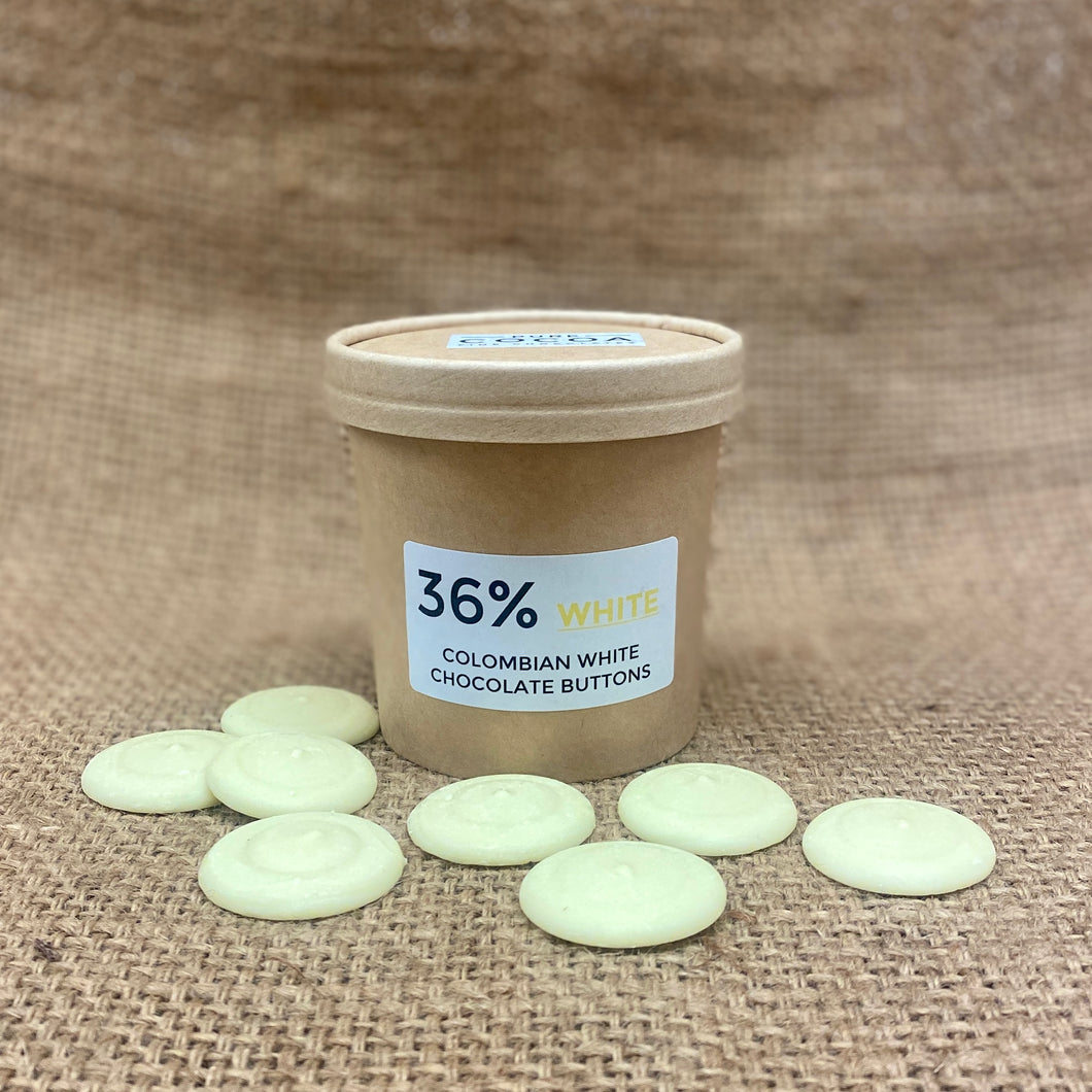 36% Colombian White Chocolate Button Pot