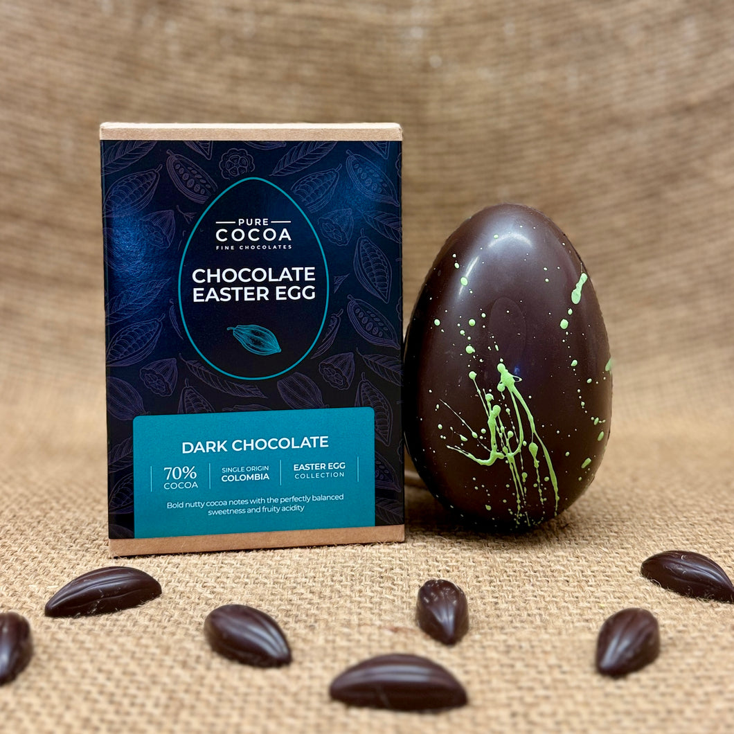 70% Colombia Dark Chocolate Easter Egg (VF)