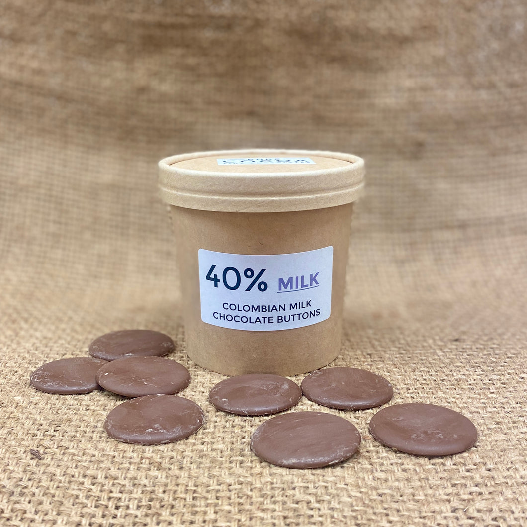 40% Colombian Milk Chocolate Button Pot