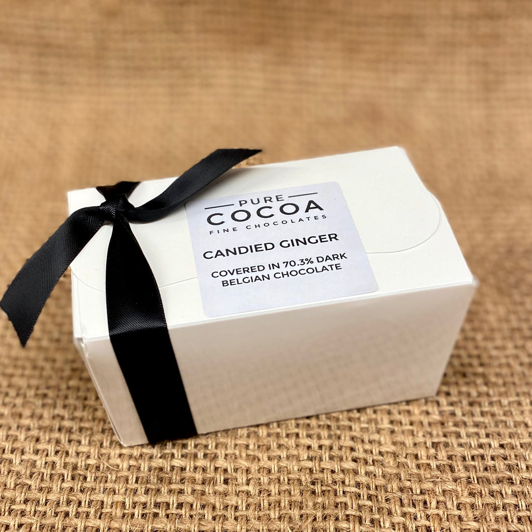 Candied Ginger Dipped in 70% Colombian Dark Chocolate (VF)