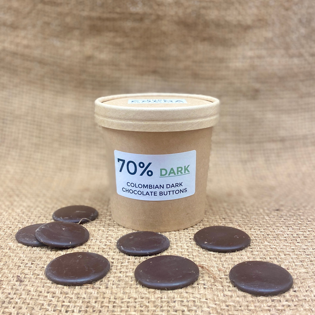 70% Colombian Dark Chocolate Button Pot (VF)